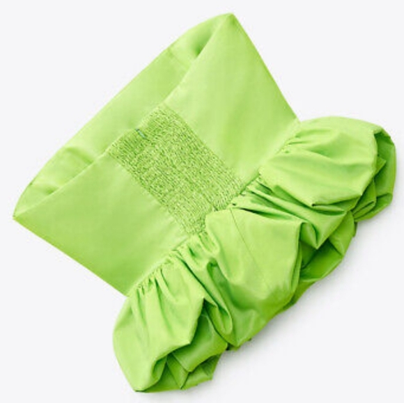 NWT Zara Limited Edition Neon Green Voluminous Top, Size S - Picture 13 of 15